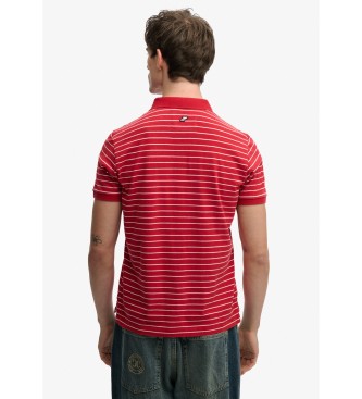 Superdry Vintage Stripe red polo shirt