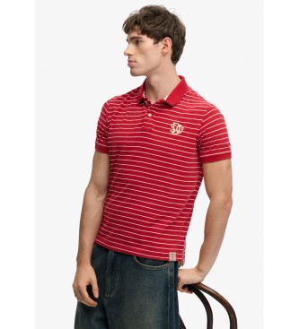 Superdry Vintage Stripe red polo shirt