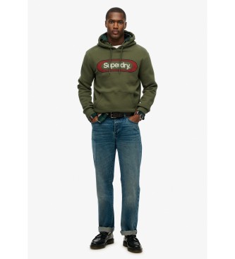 Superdry Sweat à capuche Vintage Trade Tab vert militaire