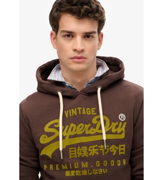 Superdry Avslappnad tonal brun sweatshirt