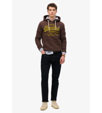 Superdry Avslappnad tonal brun sweatshirt