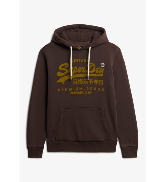 Superdry Avslappnad tonal brun sweatshirt