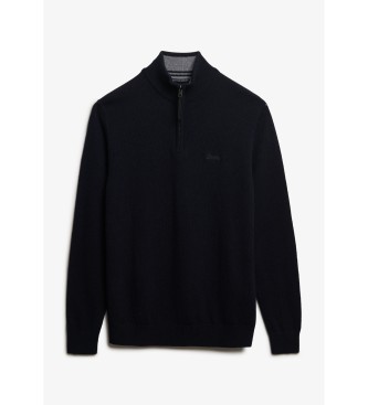 Superdry Volneni pulover iz mornarice