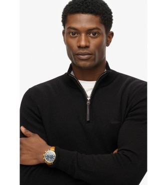 Superdry Schwarzer Wollpullover