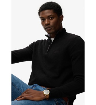 Superdry Schwarzer Wollpullover
