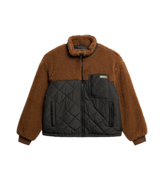 Superdry Hybrid-Fleecejacke Workwear braun