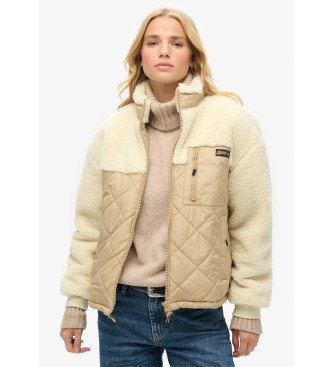 Superdry Delovna obleka bež jakna