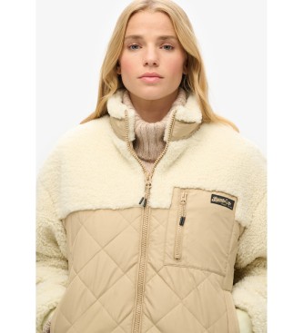 Superdry Delovna obleka bež jakna