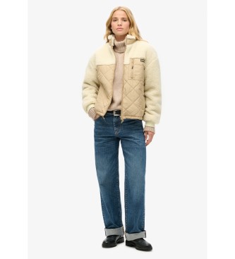 Superdry Delovna obleka bež jakna