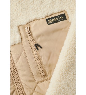 Superdry Delovna obleka bež jakna
