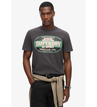 Superdry Workwear Gasoline grey graphic T-shirt