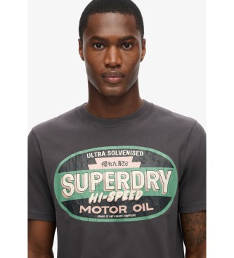 Superdry Workwear Gasoline grey graphic T-shirt