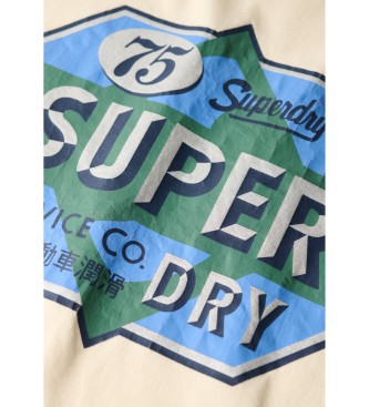 Superdry Workwear Gasoline graphic T-shirt off-white