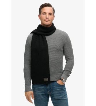 Superdry Knitted scarf Workwear black