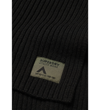 Superdry Strickschal Workwear schwarz