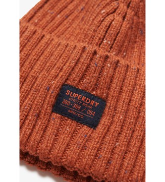 Superdry Nep Workwear orange knitted beanie