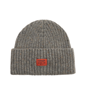 Superdry Bonnet tricot gris Nep Workwear