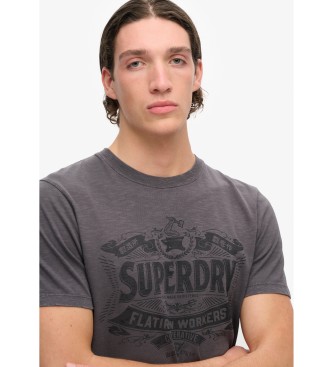 Superdry T-shirt graphique Workwear Script gris