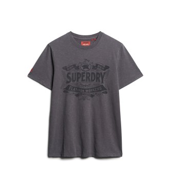 Superdry T-shirt graphique Workwear Script gris
