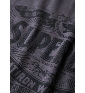 Superdry T-shirt graphique Workwear Script gris