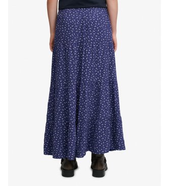 Superdry Maxi-Stufenrock marineblau