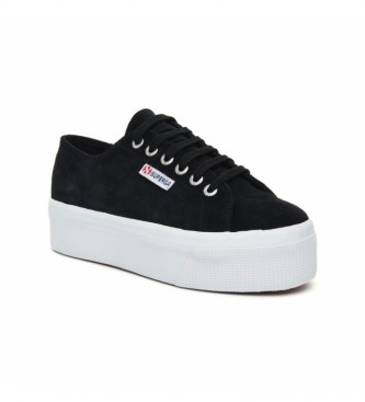 superga black suede platform