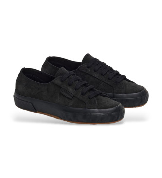 Superga Leder Turnschuhe 2750 Wildleder Flesh Out schwarz