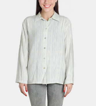 SYSTEM ACTION Camicia a righe blu e beige