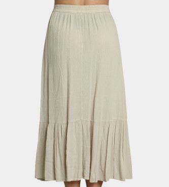 SYSTEM ACTION Ruffle skirt with beige elastic