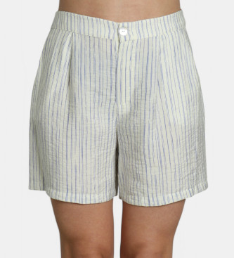 SYSTEM ACTION Blstribede beige shorts