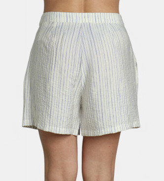 SYSTEM ACTION Blue striped beige shorts