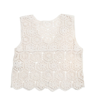 SYSTEM ACTION Top crochet beige