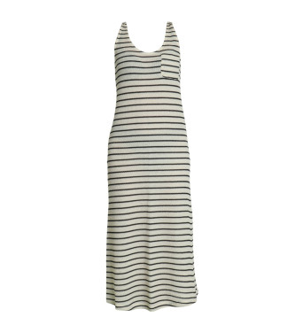 SYSTEM ACTION Striped dress with plastron pocket