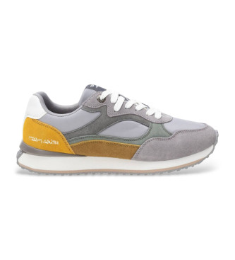 TEDDY SMITH Grey split leather trainers