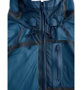 Ten c Przezroczysta kurtka Wind Combo niebieska