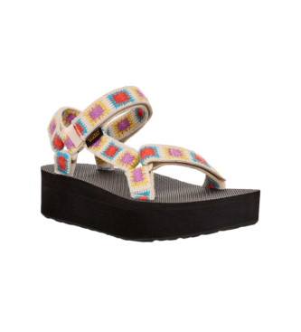 Teva W Universal Sandali multicolori all'uncinetto -Altezza plateau 4,5cm-