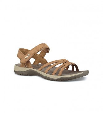 Teva Elzada Lea brown leather sandals