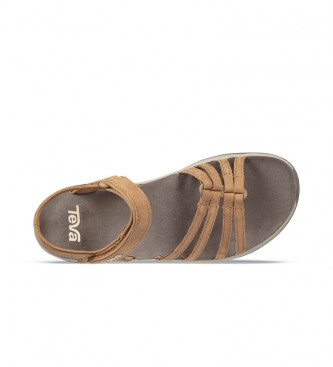 Teva Elzada Lea brown leather sandals