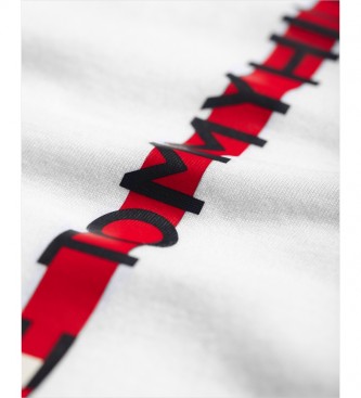 Tommy Hilfiger T-shirt con banda orizzontale e logo bianco