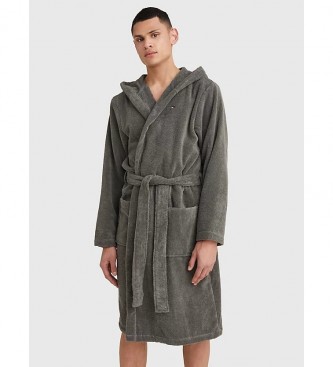 Tommy Hilfiger Homewear hooded bathrobe grey