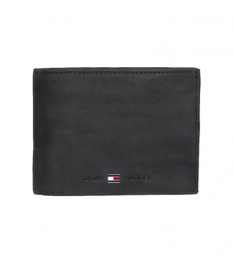 Tommy Hilfiger Johnson CC Flap Coin Pocket leather wallet black -13x9.5x3cm