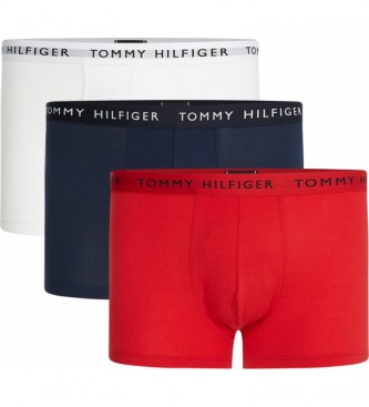 Tommy Hilfiger Pack de 3 Boxers Essentials Logo azul-marinho, vermelho, branco