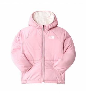 The North Face Kid Reversible Coat pink, white