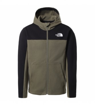 The North Face Slacker Hoodie with Zipper olive green, black 