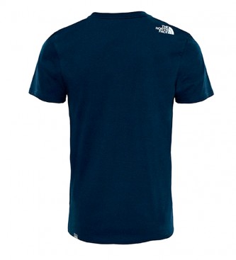 The North Face T-shirt de algodão fácil marinho