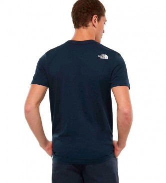 The North Face T-shirt de algodão fácil marinho