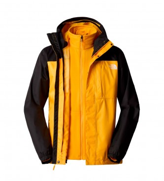 The North Face Quest Zip In Triclimate jack zwart, geel