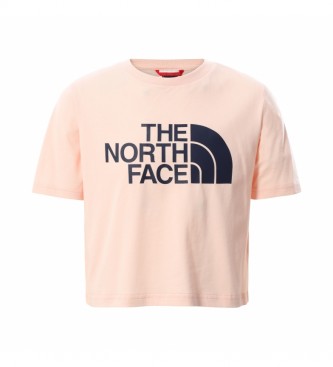 The North Face Camiseta Easy Cropped rosa pálido