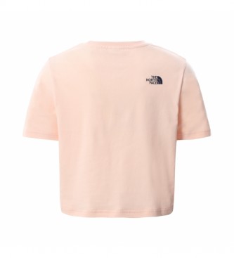 The North Face T-shirt Girl Easy Cropped rosa pallido