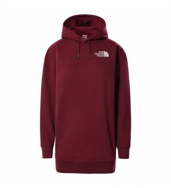 The North Face Oversized Hoody burgundy
